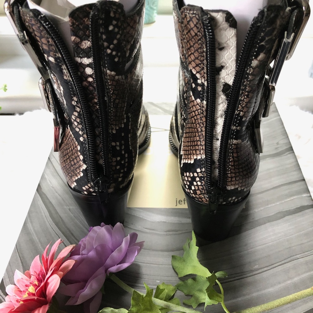 Jeffrey Campbell Caceres Bootie Brown White Snake Black. Size 6.5 - Picture 5 of 16